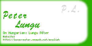 peter lungu business card